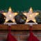 Glitzhome&#xAE; 8&#x22; Marquee LED Star Wooden &#x26; Metal Stocking Holder Set